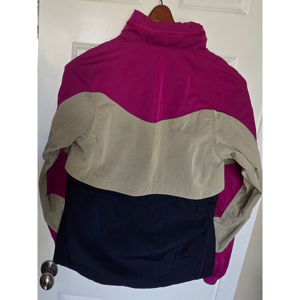 Lululemon Jacket Blockprint Anorak Pink Tan Navy Windproof Packable Size 4 - Picture 7 of 10
